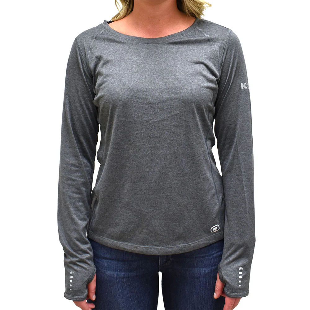Ladies Gray Kirby Athletic Shirt - Image 3