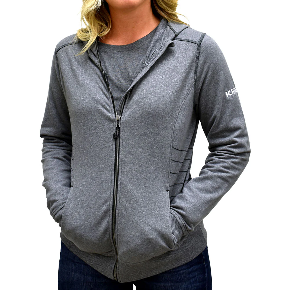 Ladies Gray Kirby Zip Up - Image 7